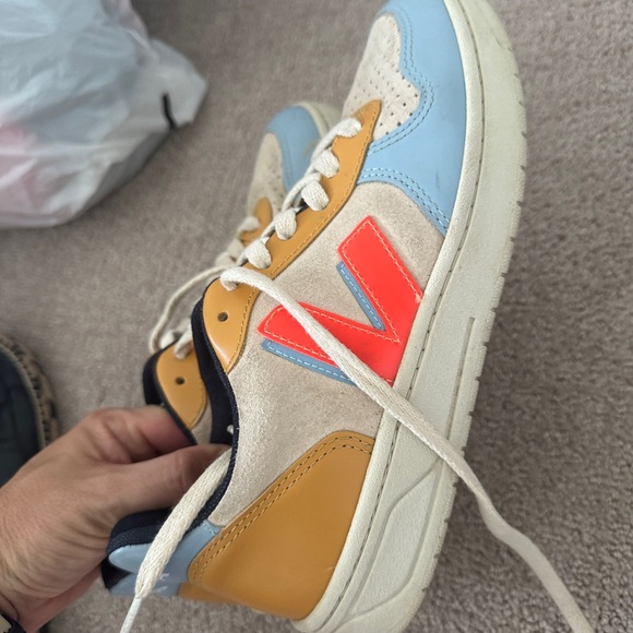 Veja Women's Sneakers in Blue, Beige, and Orange - Picture 3 of 4